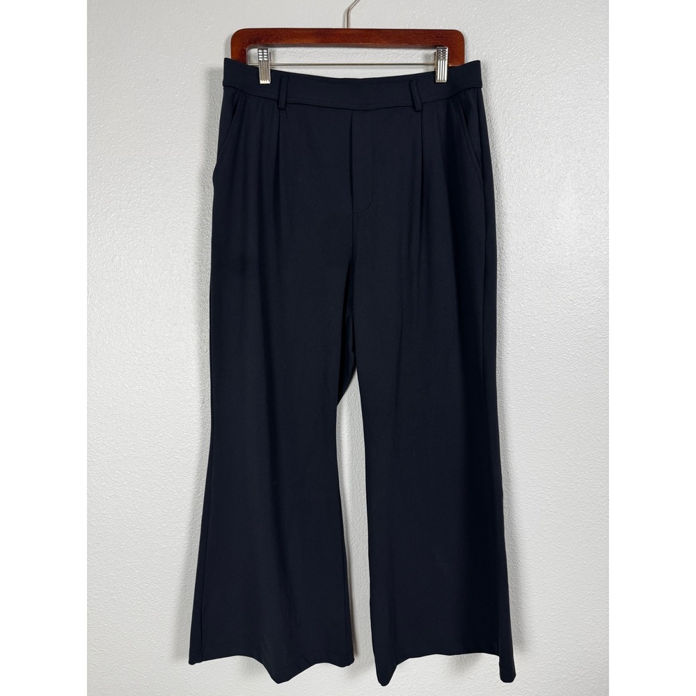 Halara Work Flare Pants Women Large Black Flex DayStretch High Waisted Pocket